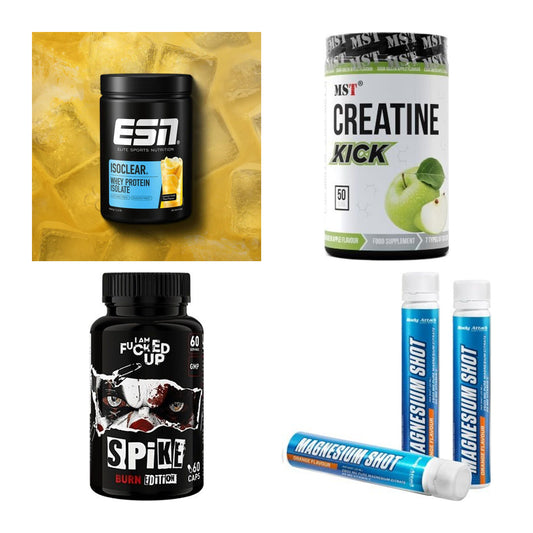 Wettkampfvorbereitung: ESN ISOCLEAR + MST Creatine + 2 weitere – alle enthaltenen Artikel
