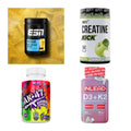 Wettkampfvorbereitung: ESN ISOCLEAR + MST Creatine + 2 weitere – alle enthaltenen Artikel