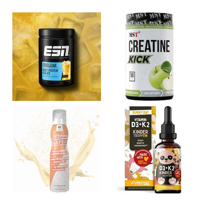 Wettkampfvorbereitung: ESN ISOCLEAR + MST Creatine + 2 weitere – alle enthaltenen Artikel