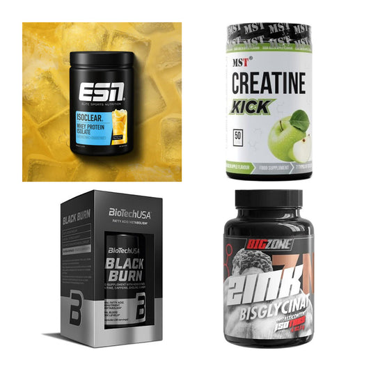 Wettkampfvorbereitung: ESN ISOCLEAR + MST Creatine + 2 weitere – alle enthaltenen Artikel