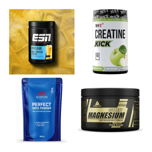 Wettkampfvorbereitung: ESN ISOCLEAR + MST Creatine + 2 weitere – alle enthaltenen Artikel