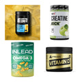 Wettkampfvorbereitung: ESN ISOCLEAR + MST Creatine + 2 weitere – alle enthaltenen Artikel