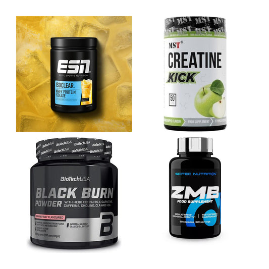 Wettkampfvorbereitung: ESN ISOCLEAR + MST Creatine + 2 weitere – alle enthaltenen Artikel