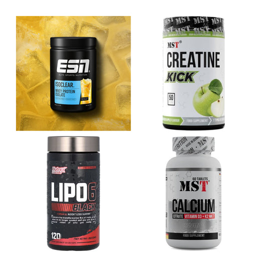 Wettkampfvorbereitung: ESN ISOCLEAR + MST Creatine + 2 weitere – alle enthaltenen Artikel