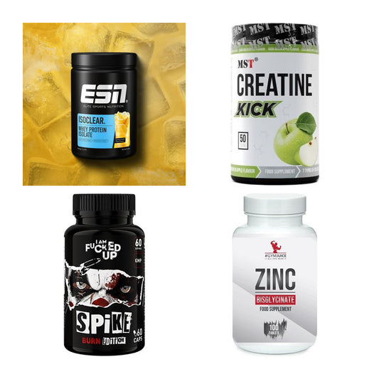 Wettkampfvorbereitung: ESN ISOCLEAR + MST Creatine + 2 weitere – alle enthaltenen Artikel