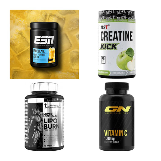 Wettkampfvorbereitung: ESN ISOCLEAR + MST Creatine + 2 weitere – alle enthaltenen Artikel