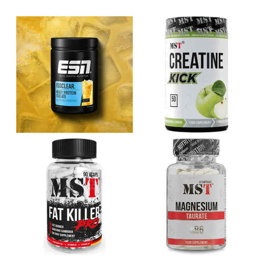 Wettkampfvorbereitung: ESN ISOCLEAR + MST Creatine + 2 weitere – alle enthaltenen Artikel