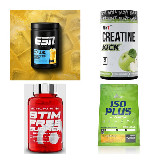 Wettkampfvorbereitung: ESN ISOCLEAR + MST Creatine + 2 weitere – alle enthaltenen Artikel