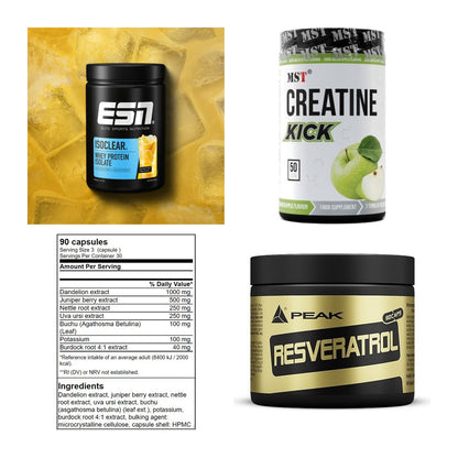 Wettkampfvorbereitung: ESN ISOCLEAR + MST Creatine + 2 weitere – alle enthaltenen Artikel