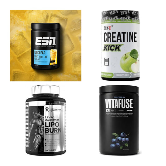 Wettkampfvorbereitung: ESN ISOCLEAR + MST Creatine + 2 weitere – alle enthaltenen Artikel