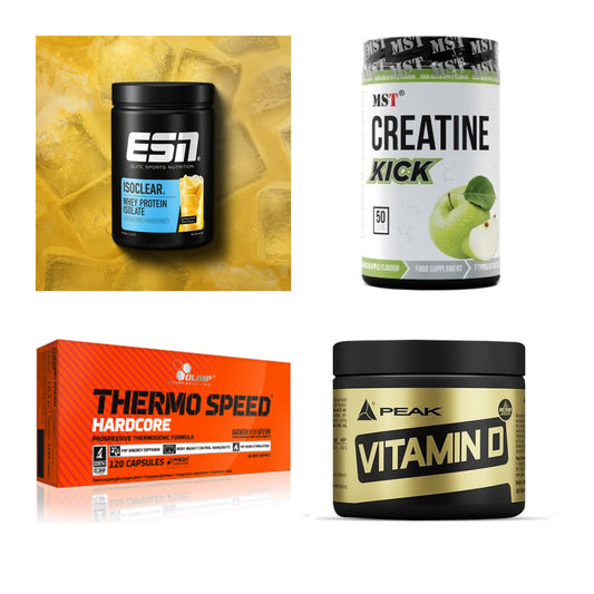 Wettkampfvorbereitung: ESN ISOCLEAR + MST Creatine + 2 weitere – alle enthaltenen Artikel