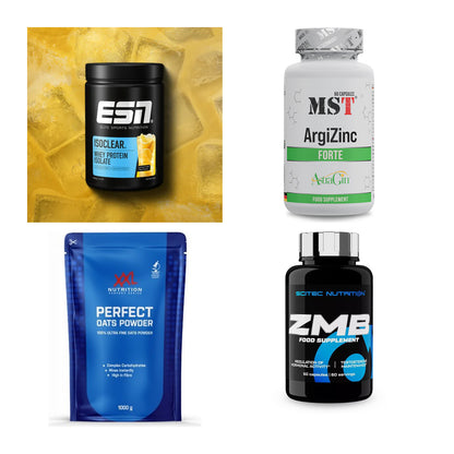 Wettkampfvorbereitung: ESN ISOCLEAR + MST ArgiZinc + 2 weitere – alle enthaltenen Artikel