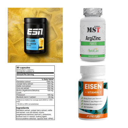 Wettkampfvorbereitung: ESN ISOCLEAR + MST ArgiZinc + 2 weitere – alle enthaltenen Artikel