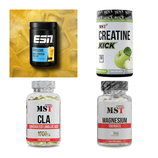 Wettkampfvorbereitung: ESN ISOCLEAR + MST Creatine + 2 weitere – alle enthaltenen Artikel