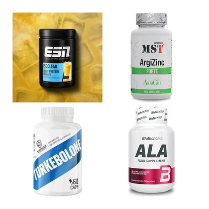 Wettkampfvorbereitung: ESN ISOCLEAR + MST ArgiZinc + 2 weitere – alle enthaltenen Artikel