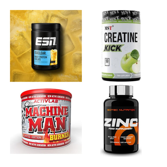 Wettkampfvorbereitung: ESN ISOCLEAR + MST Creatine + 2 weitere – alle enthaltenen Artikel