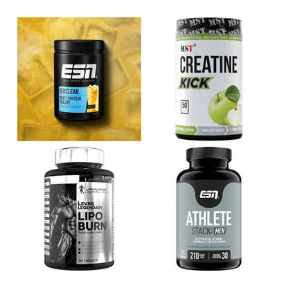 Wettkampfvorbereitung: ESN ISOCLEAR + MST Creatine + 2 weitere – alle enthaltenen Artikel