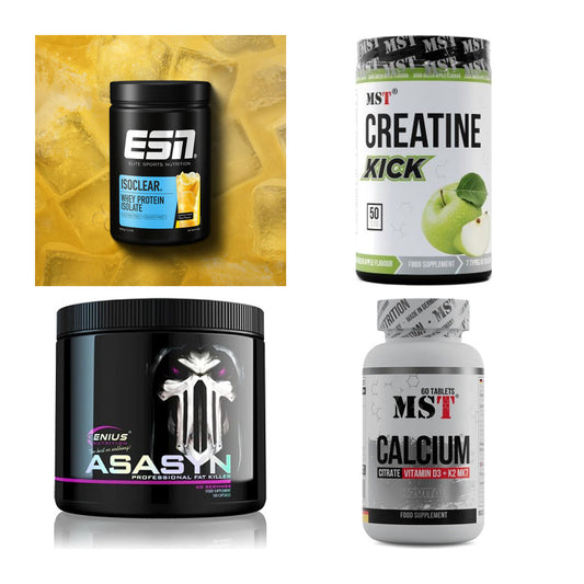 Wettkampfvorbereitung: ESN ISOCLEAR + MST Creatine + 2 weitere – alle enthaltenen Artikel