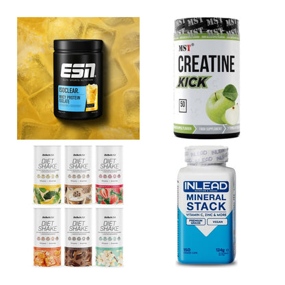Wettkampfvorbereitung: ESN ISOCLEAR + MST Creatine + 2 weitere – alle enthaltenen Artikel