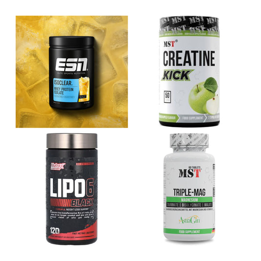 Wettkampfvorbereitung: ESN ISOCLEAR + MST Creatine + 2 weitere – alle enthaltenen Artikel