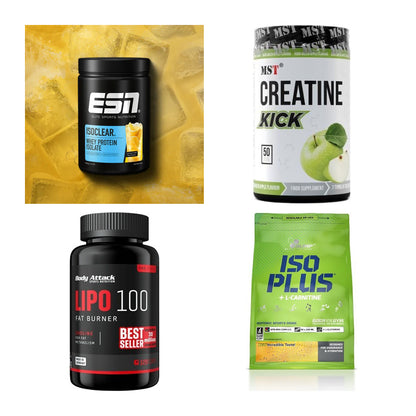 Wettkampfvorbereitung: ESN ISOCLEAR + MST Creatine + 2 weitere – alle enthaltenen Artikel