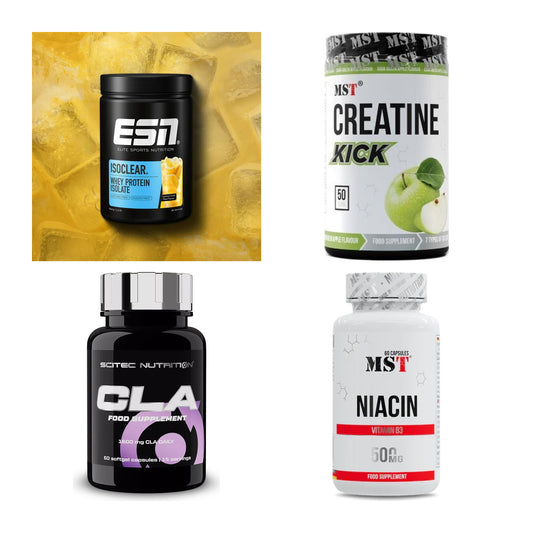 Wettkampfvorbereitung: ESN ISOCLEAR + MST Creatine + 2 weitere – alle enthaltenen Artikel