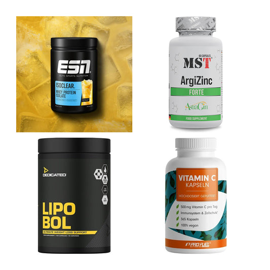 Wettkampfvorbereitung: ESN ISOCLEAR + MST ArgiZinc + 2 weitere – alle enthaltenen Artikel