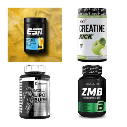 Wettkampfvorbereitung: ESN ISOCLEAR + MST Creatine + 2 weitere – alle enthaltenen Artikel