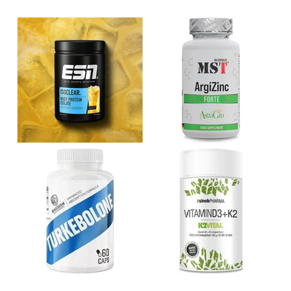 Wettkampfvorbereitung: ESN ISOCLEAR + MST ArgiZinc + 2 weitere – alle enthaltenen Artikel