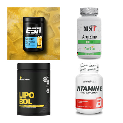 Wettkampfvorbereitung: ESN ISOCLEAR + MST ArgiZinc + 2 weitere – alle enthaltenen Artikel