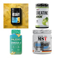 Wettkampfvorbereitung: ESN ISOCLEAR + MST Creatine + 2 weitere – alle enthaltenen Artikel
