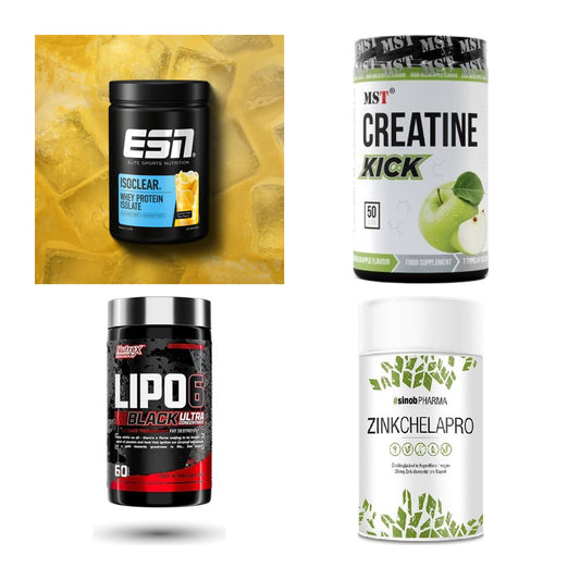 Wettkampfvorbereitung: ESN ISOCLEAR + MST Creatine + 2 weitere – alle enthaltenen Artikel