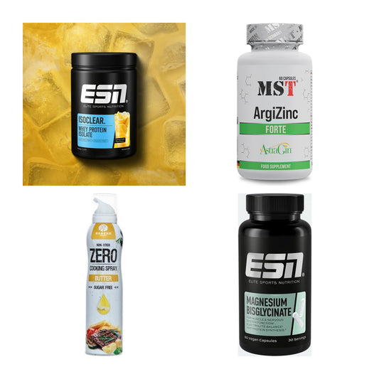 Wettkampfvorbereitung: ESN ISOCLEAR + MST ArgiZinc + 2 weitere – alle enthaltenen Artikel