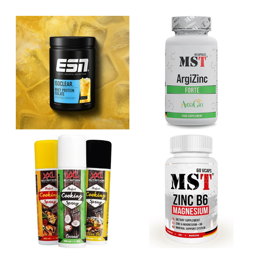 Wettkampfvorbereitung: ESN ISOCLEAR + MST ArgiZinc + 2 weitere – alle enthaltenen Artikel