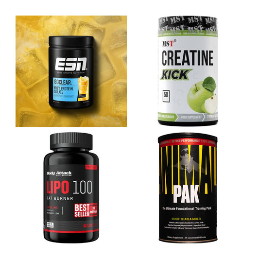 Wettkampfvorbereitung: ESN ISOCLEAR + MST Creatine + 2 weitere – alle enthaltenen Artikel