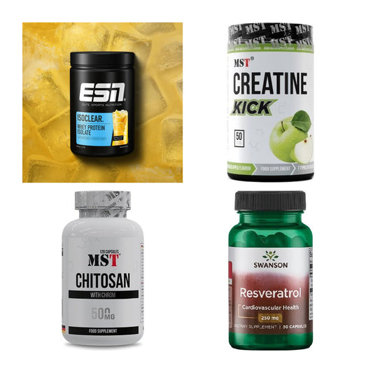 Wettkampfvorbereitung: ESN ISOCLEAR + MST Creatine + 2 weitere – alle enthaltenen Artikel