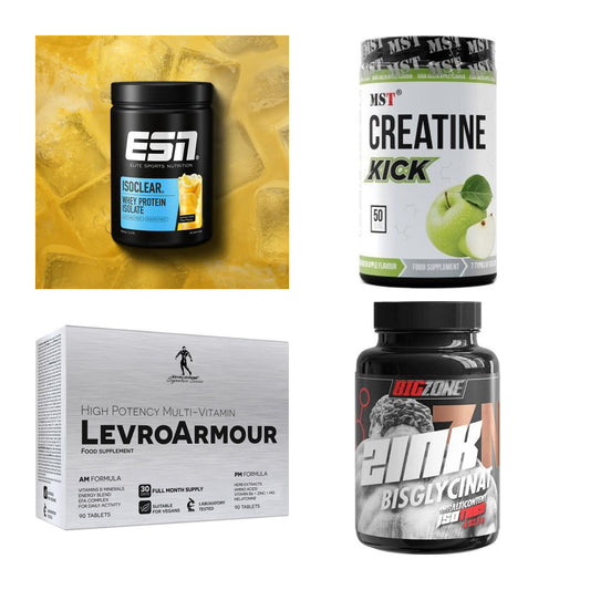 Wettkampfvorbereitung: ESN ISOCLEAR + MST Creatine + 2 weitere – alle enthaltenen Artikel