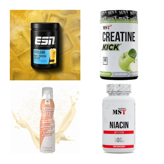 Wettkampfvorbereitung: ESN ISOCLEAR + MST Creatine + 2 weitere – alle enthaltenen Artikel