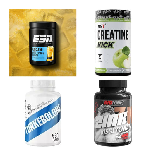 Wettkampfvorbereitung: ESN ISOCLEAR + MST Creatine + 2 weitere – alle enthaltenen Artikel