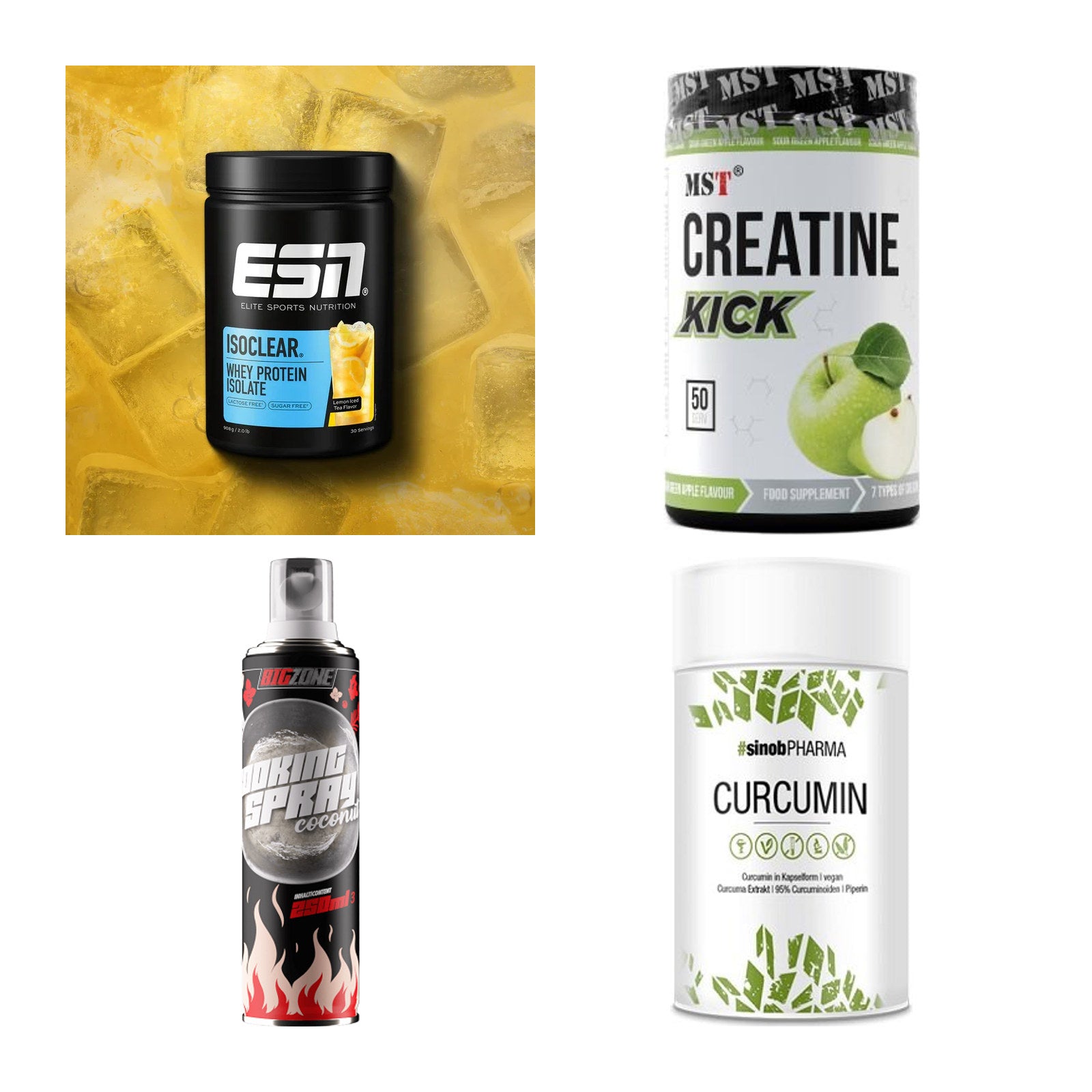 Wettkampfvorbereitung: ESN ISOCLEAR + MST Creatine + 2 weitere – alle enthaltenen Artikel