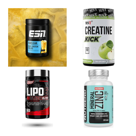 Wettkampfvorbereitung: ESN ISOCLEAR + MST Creatine + 2 weitere – alle enthaltenen Artikel