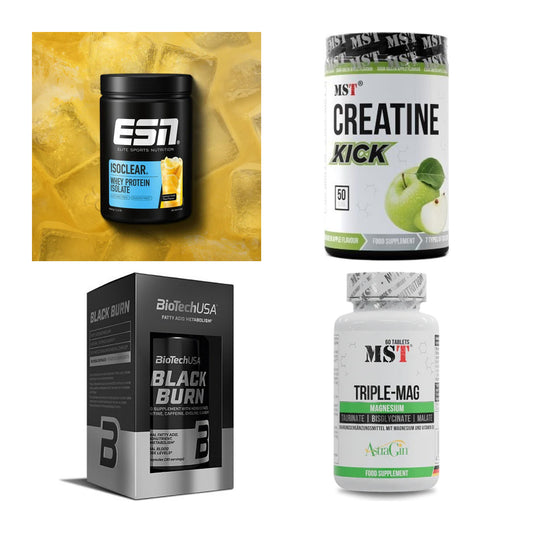 Wettkampfvorbereitung: ESN ISOCLEAR + MST Creatine + 2 weitere – alle enthaltenen Artikel