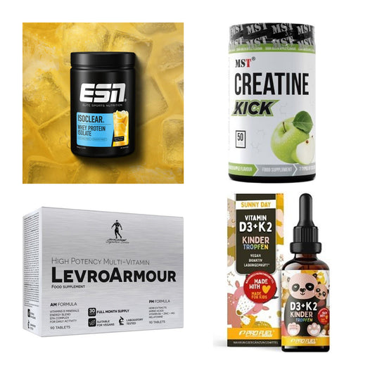 Wettkampfvorbereitung: ESN ISOCLEAR + MST Creatine + 2 weitere – alle enthaltenen Artikel