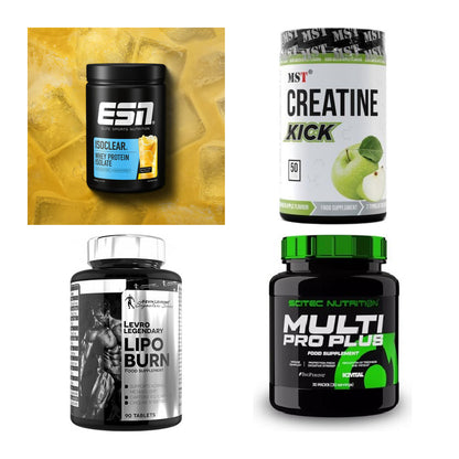 Wettkampfvorbereitung: ESN ISOCLEAR + MST Creatine + 2 weitere – alle enthaltenen Artikel