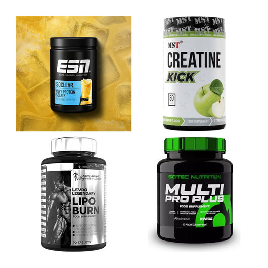Wettkampfvorbereitung: ESN ISOCLEAR + MST Creatine + 2 weitere – alle enthaltenen Artikel