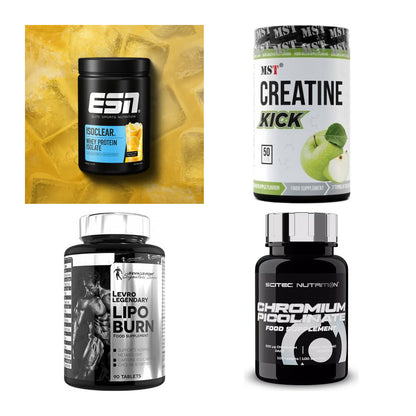Wettkampfvorbereitung: ESN ISOCLEAR + MST Creatine + 2 weitere – alle enthaltenen Artikel