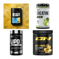 Wettkampfvorbereitung: ESN ISOCLEAR + MST Creatine + 2 weitere – alle enthaltenen Artikel