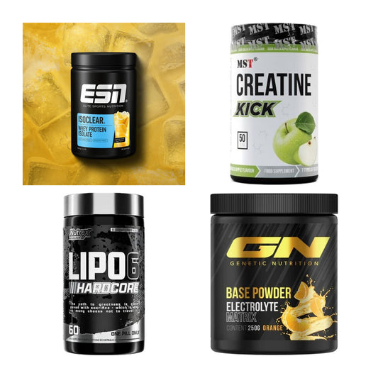 Wettkampfvorbereitung: ESN ISOCLEAR + MST Creatine + 2 weitere – alle enthaltenen Artikel