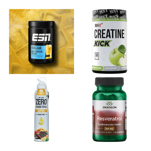 Wettkampfvorbereitung: ESN ISOCLEAR + MST Creatine + 2 weitere – alle enthaltenen Artikel