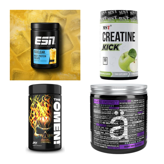 Wettkampfvorbereitung: ESN ISOCLEAR + MST Creatine + 2 weitere – alle enthaltenen Artikel